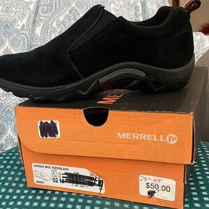 Merrell Kids Black Jungle Moc Loafers